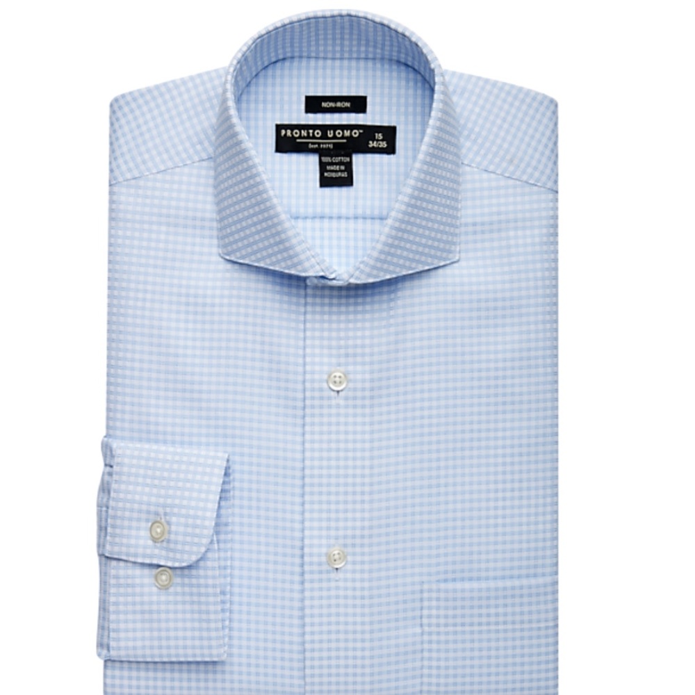 Pronto Uomo Blue Check Dress Shirt